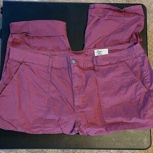 Cosmic Blue Love Adjustable Length Capri Pants, Sz 22W